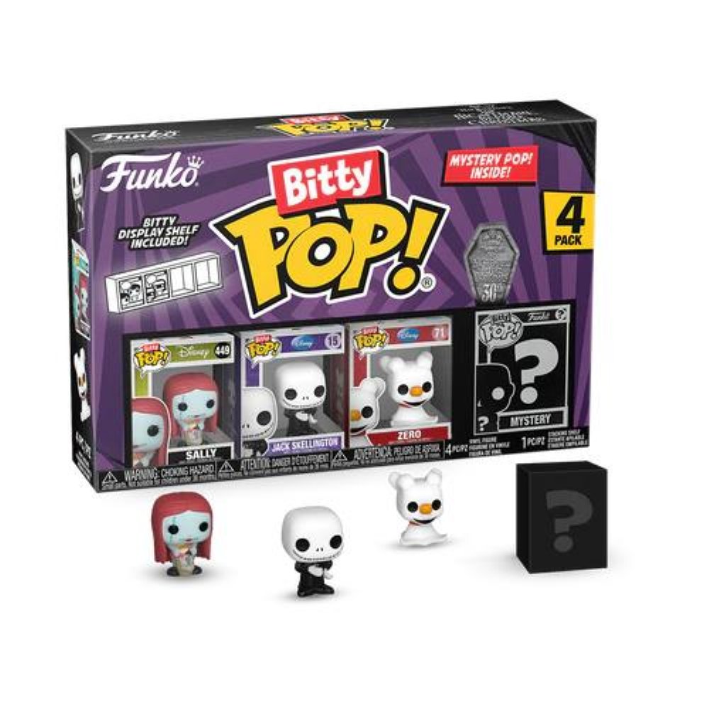 Funko Bitty POP! Disney: Nightmare Before Christmas – Sally, Jack Skellington, Zero & Chase Mystery 4-Pack Φιγούρες