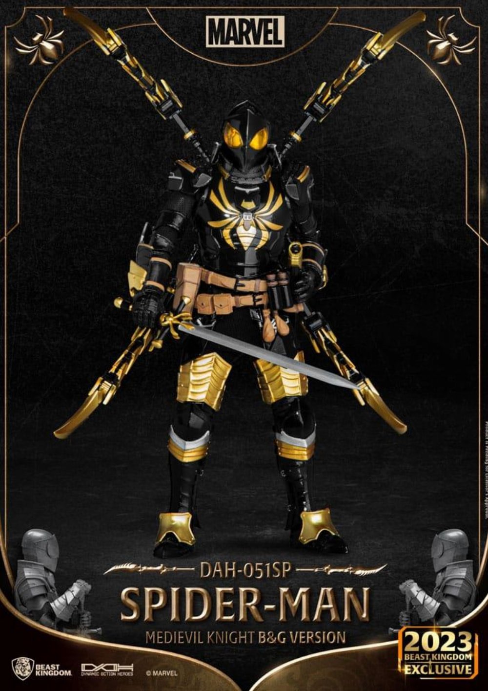 Marvel – Medieval Knight Spider-Man (B&G Version) Φιγούρα Δράσης (21cm)