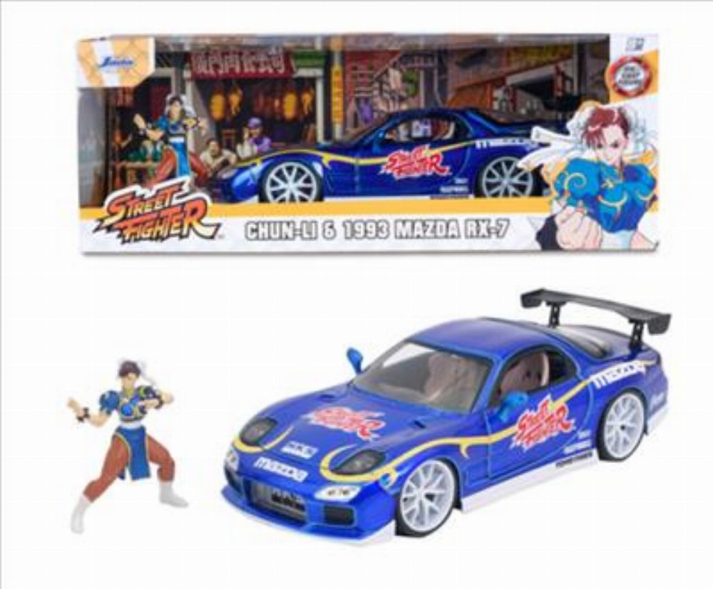 Street Fighter – Chun-Li 1993 Mazda RX-7 Κλίμακας 1/24 Diecast Model