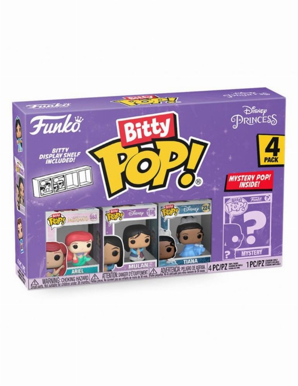 Funko Bitty POP! Disney – Ariel, Mulan, Tiana & Chase Mystery 4-Pack Φιγούρες