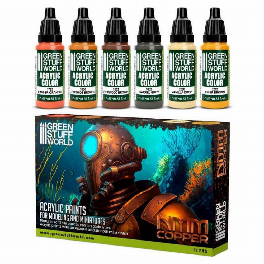 Green Stuff World – NMM Copper Paint Set (6 Χρώματα)