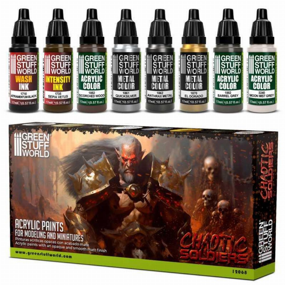 Green Stuff World – Chaotic Soldiers Paint Set (8 Χρώματα)