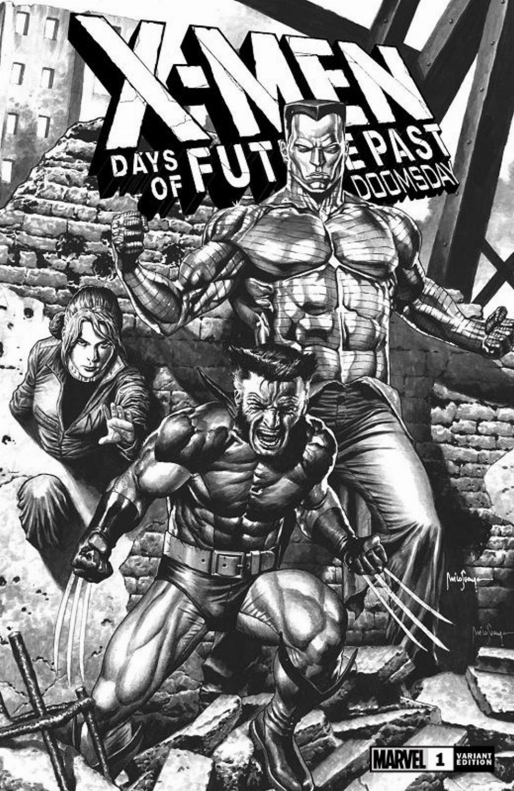 Τεύχος Κόμικ X-Men Days of Future Past Doomsday #1 (Of 4) SDCC 2023 B&W Variant Cover (LE3000)