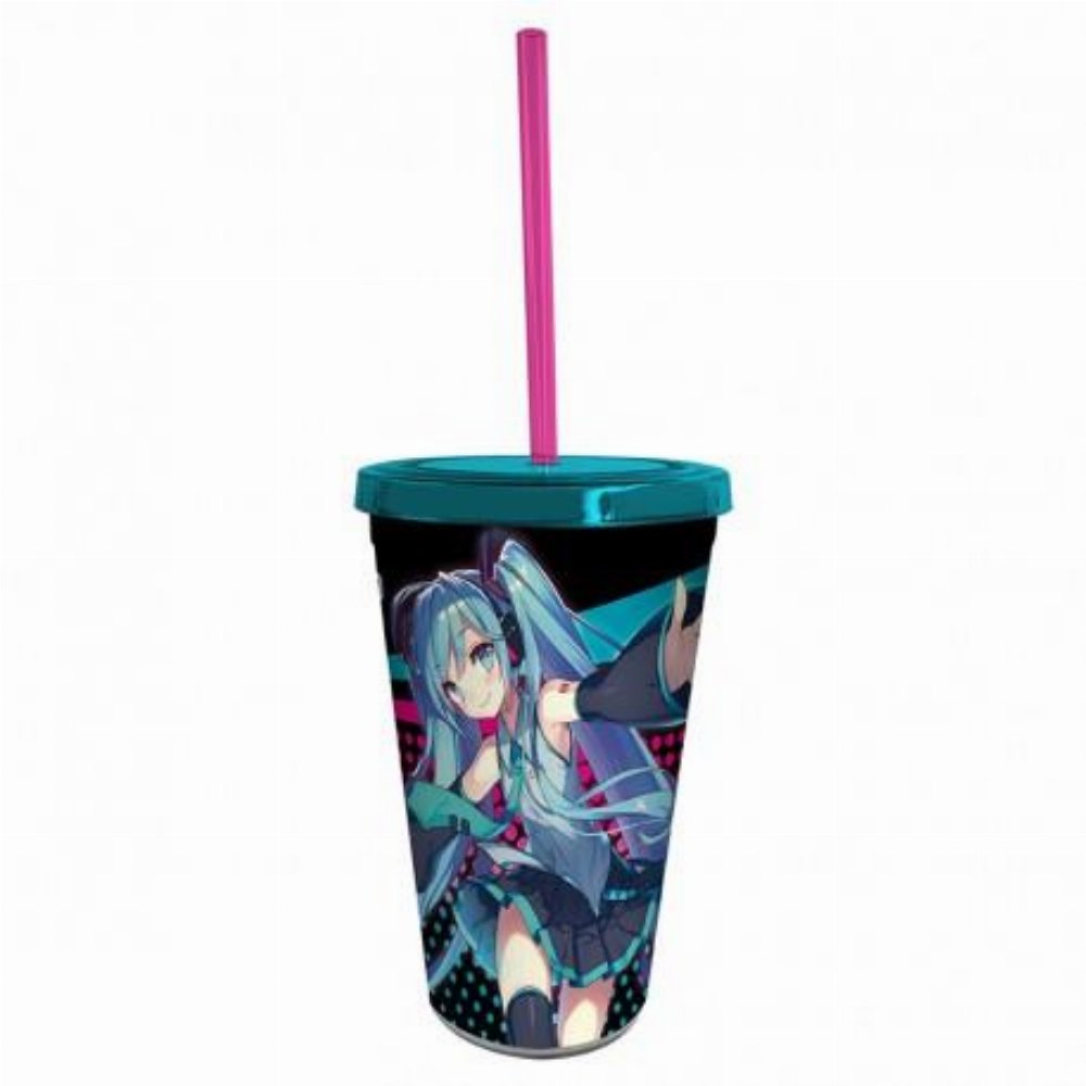 Vocaloid: Hatsune Miku – Tumbler with Straw Ποτήρι (470ml)