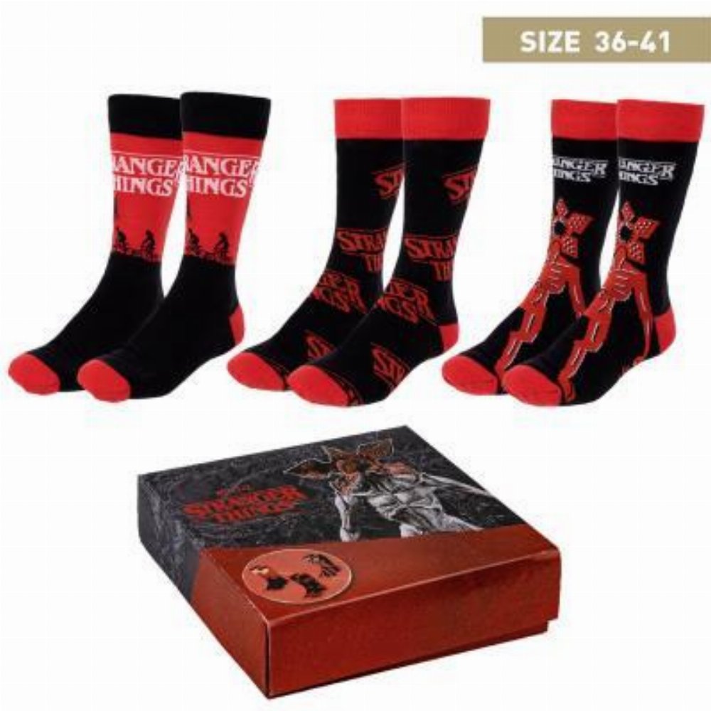 Stranger Things – Various 3-Pack Κάλτσες (Μέγεθος 35-41)