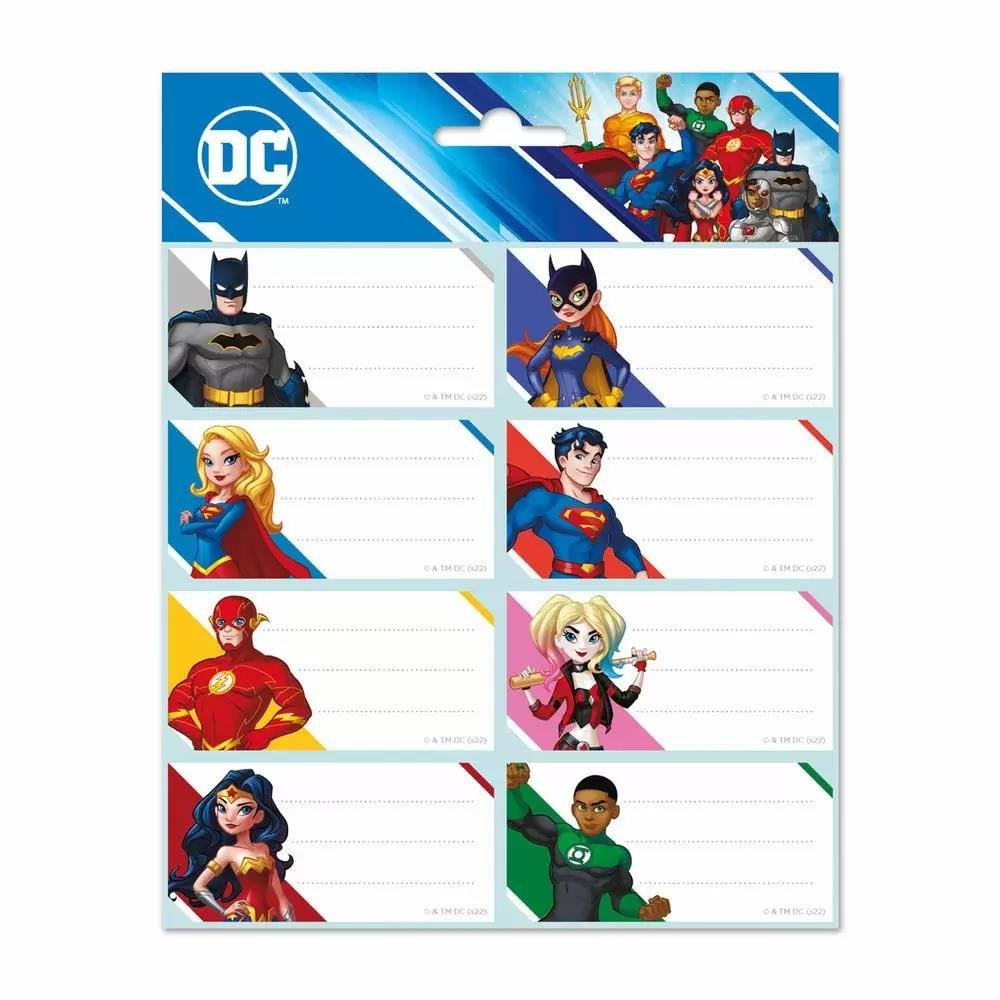 DC Comics – Justice League Αυτοκόλλητες Ετικέτες (8×2)