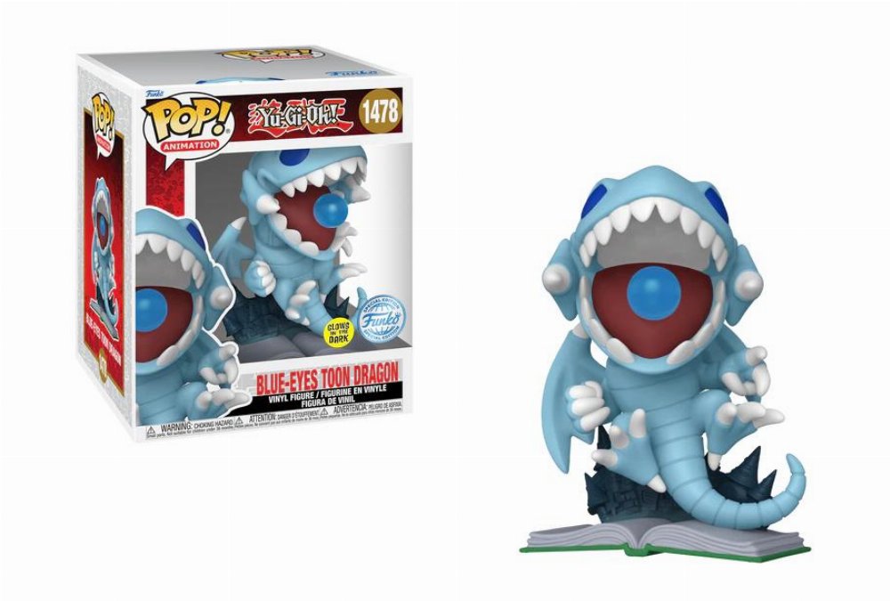 Φιγούρα Funko POP! Yu-Gi-Oh! – Blue-Eyes Toon Dragon (GITD) #1478 Supersized (Exclusive)