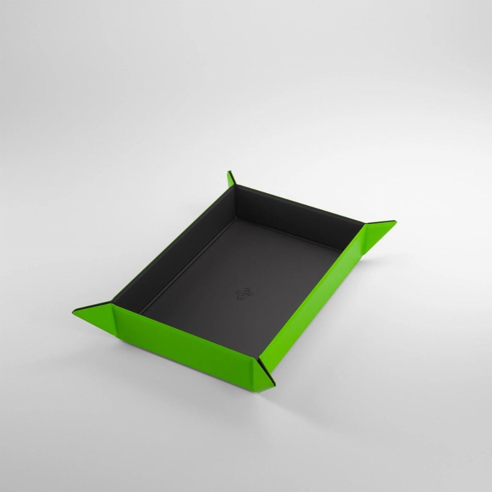 Gamegenic Magnetic Rectangular Dice Tray – Black/Green