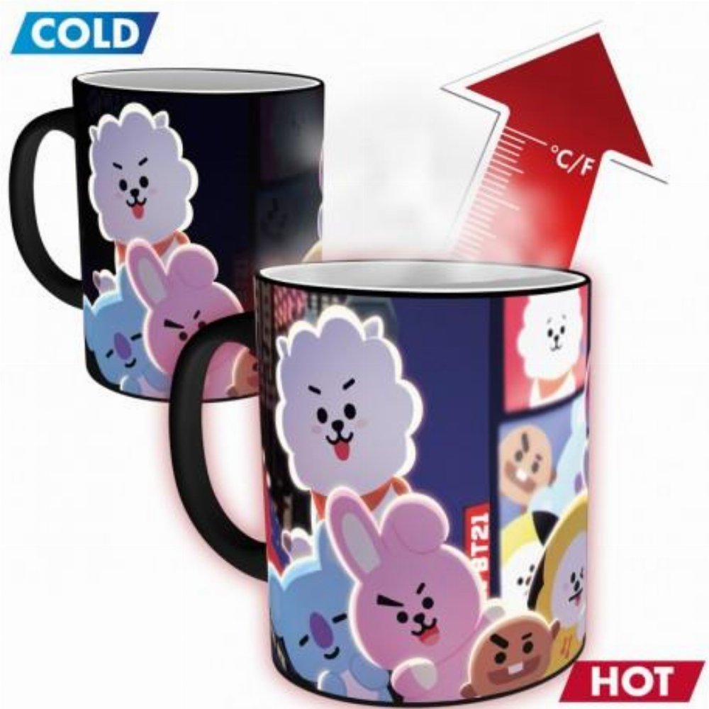 BT21 – Times Square Heat Change Κεραμική Κούπα (320ml)