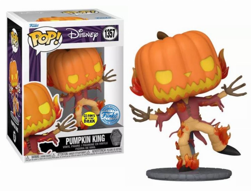 Φιγούρα Funko POP! Disney: Nightmare Before Christmas – Pumpkin King (GITD) #1357 (Exclusive)
