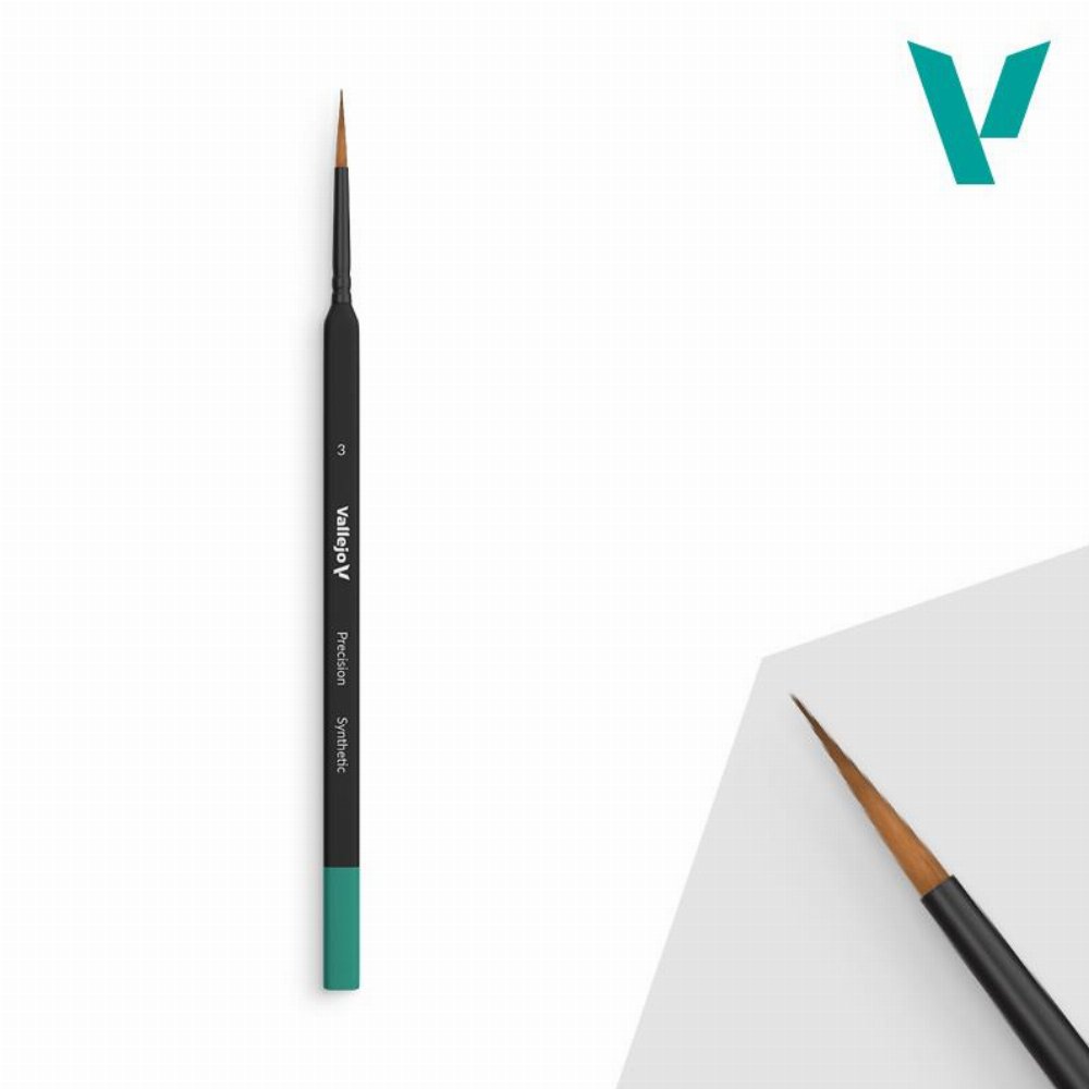 Vallejo - Triangular Handle Synthetic Round No. 3 Brush