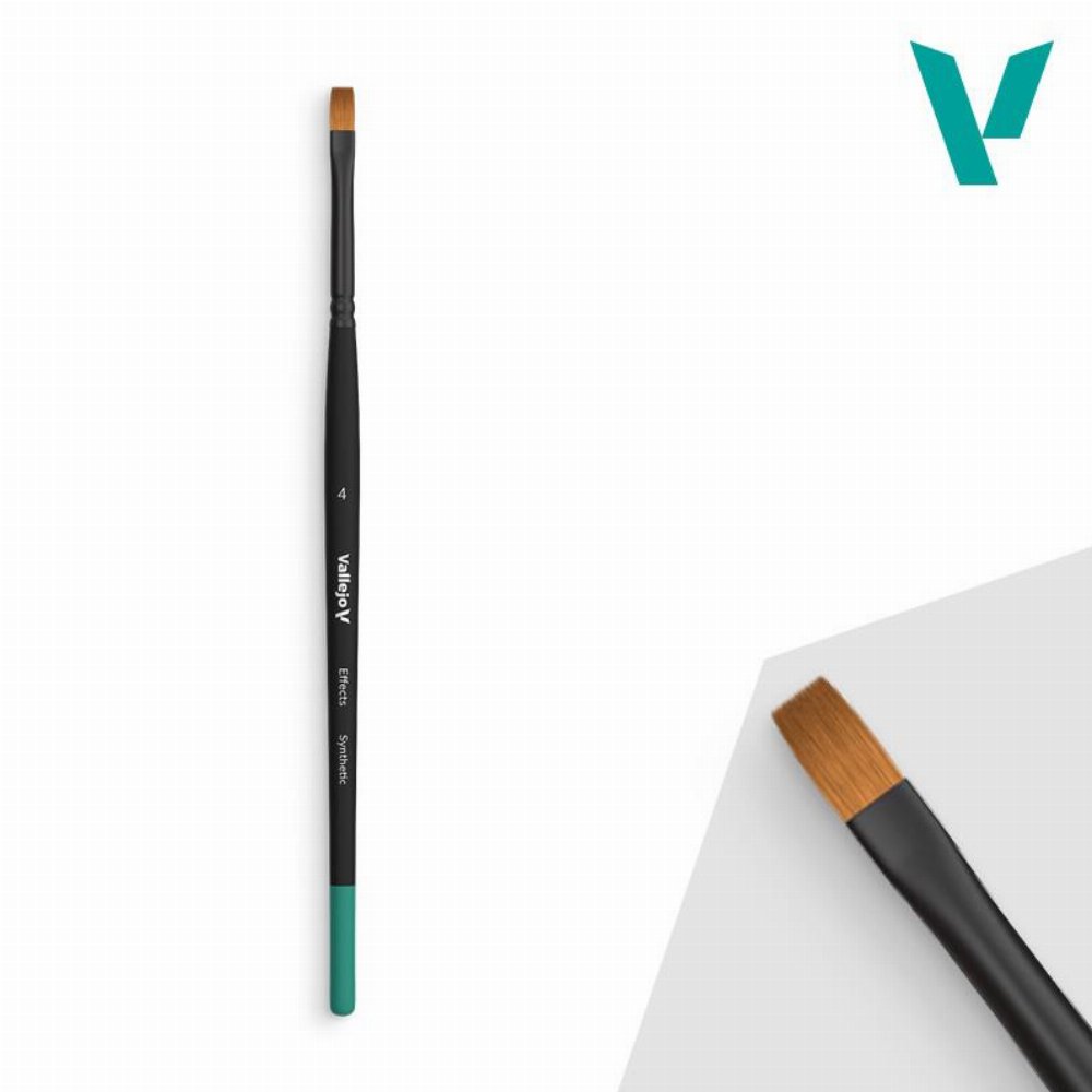 Vallejo – Rectangular Synthetic Flat No. 4 Brush