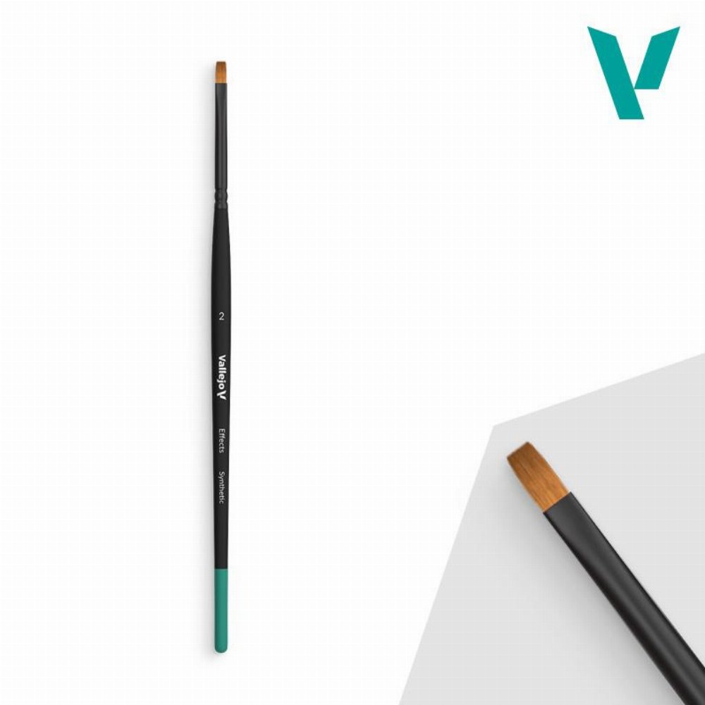 Vallejo – Rectangular Synthetic Flat No. 2 Brush