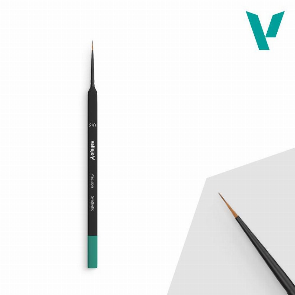 Vallejo – Triangular Handle Synthetic Round No. 2/0 Brush