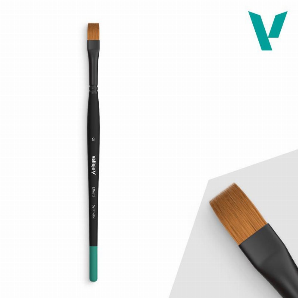 Vallejo – Rectangular Synthetic Flat No. 8 Brush