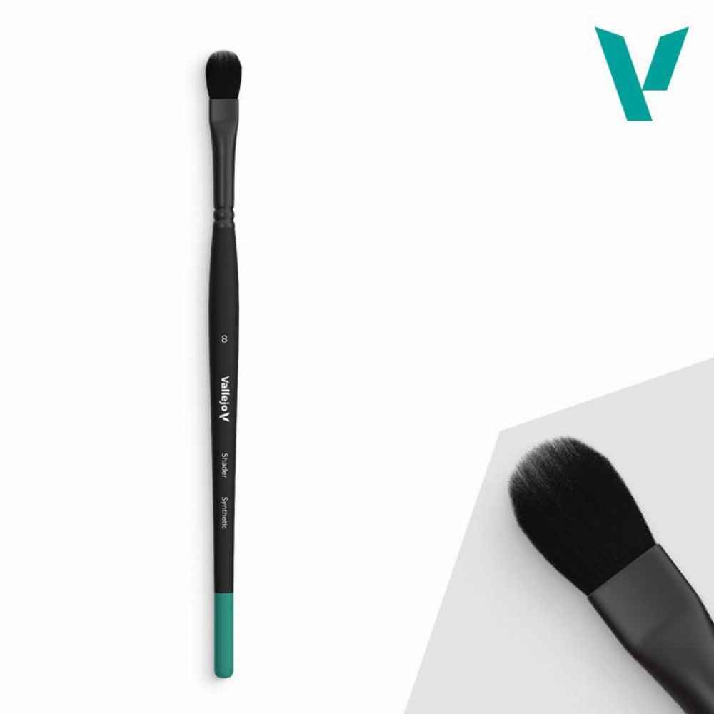 Vallejo – Filbert Shader Synthetic Flat No. 8 Brush