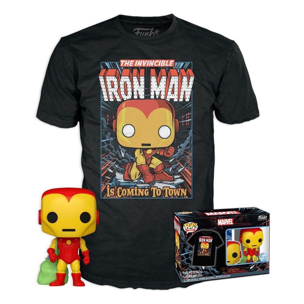 Συλλεκτικό Funko Box: Marvel Comics – Iron Man (GITD) POP! με T-Shirt (S)