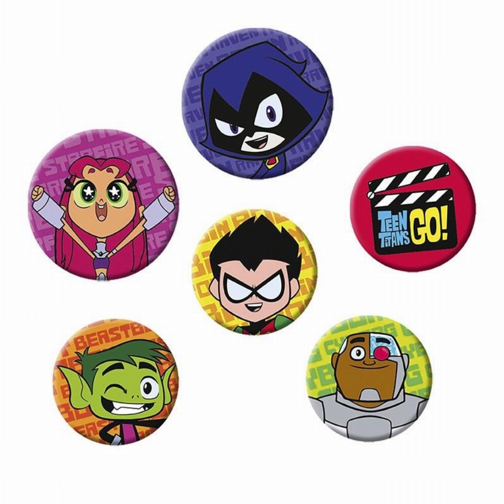 Teen Titans – Faces 6-Pack Κονκάρδες