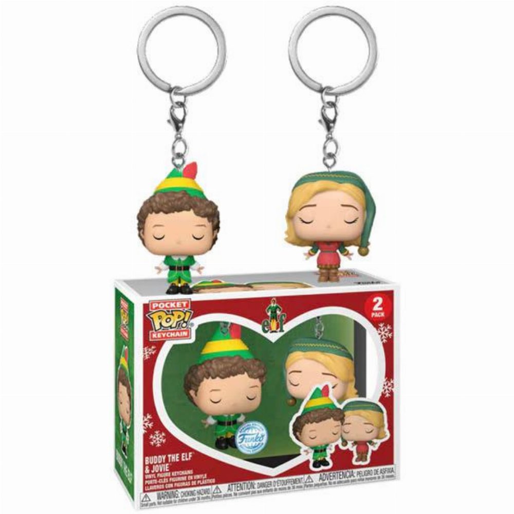 Funko Pocket POP! Μπρελόκ Elf – Buddy the Elf & Jovie 2-Pack Φιγούρες (Exclusive)