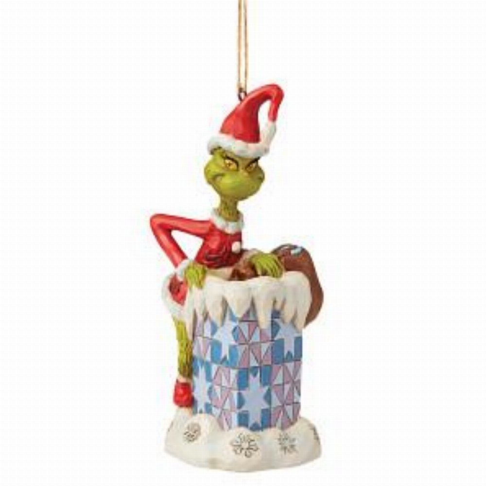 Grinch: Enesco – Grinch Climbing Into Chimney Χριστουγεννιάτικο Στολίδι