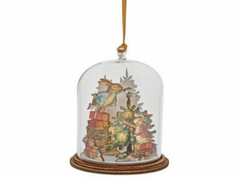 Peter Rabbit and Benjamin Bunny: Enesco – Wooden Χριστουγεννιάτικο Στολίδι
