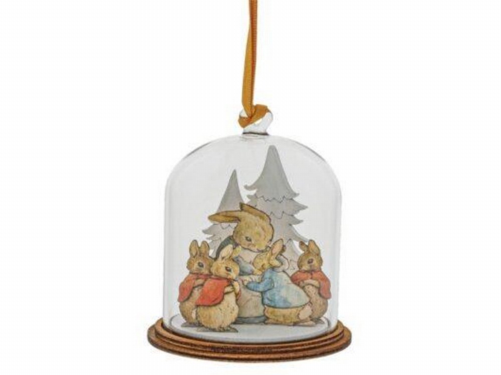Peter Rabbit and Family: Enesco – Wooden Χριστουγεννιάτικο Στολίδι