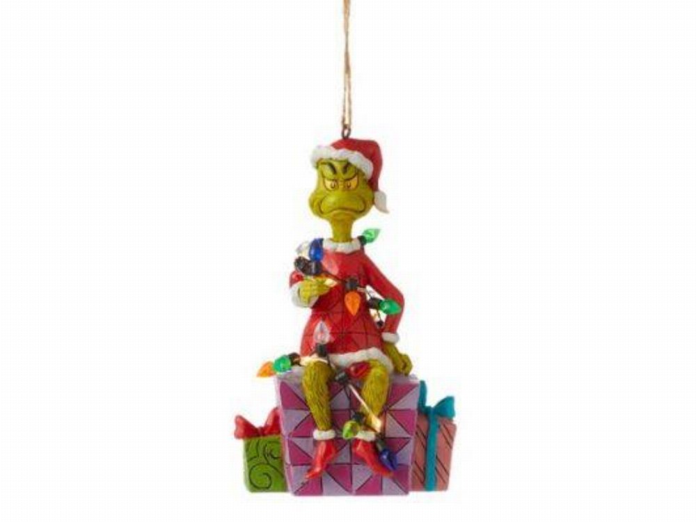 Grinch: Enesco – Grinch Wapped in Lights Χριστουγεννιάτικο Στολίδι
