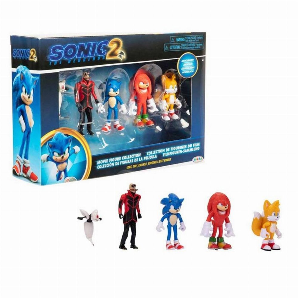 Sonic the Hedgehog – Sonic, Tails, Knuckles, Robotnik & Buzz Bomber Σετ Φιγούρες (6cm)