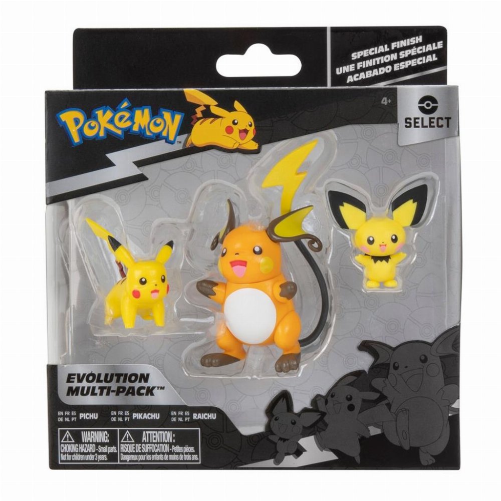 Pokemon: Select – Pichu, Pikachu & Raichu Evolution Multi-Pack Φιγούρες (8cm)