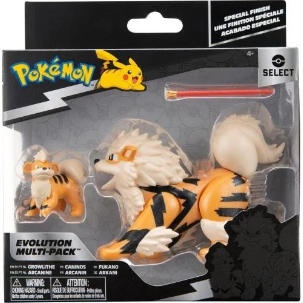 Pokemon: Select – Growlithe & Arcanine Evolution Multi-Pack Φιγούρες (8cm)
