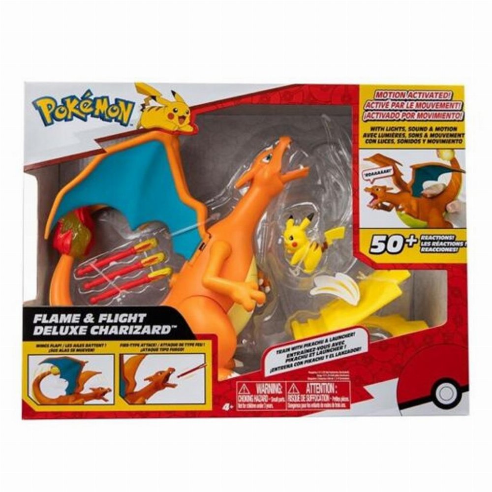 Pokemon – Charizard Flame & Flight Φιγούρα Δράσης με Ήχο και Φώς (15cm)