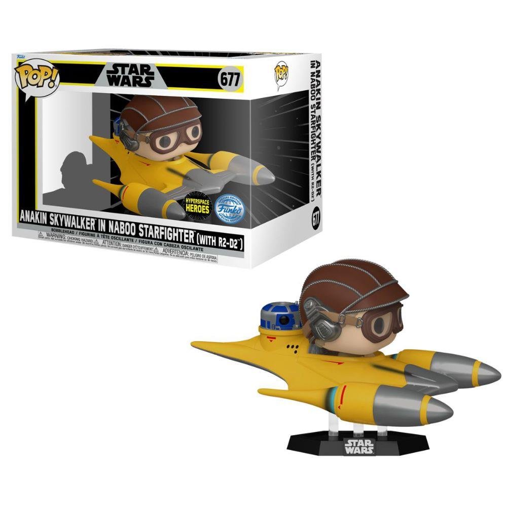 Φιγούρα Funko POP! Rides: Star Wars – Anakin Skywalker in Naboo Starfighter (with R2-D2) #677 (Exclusive)