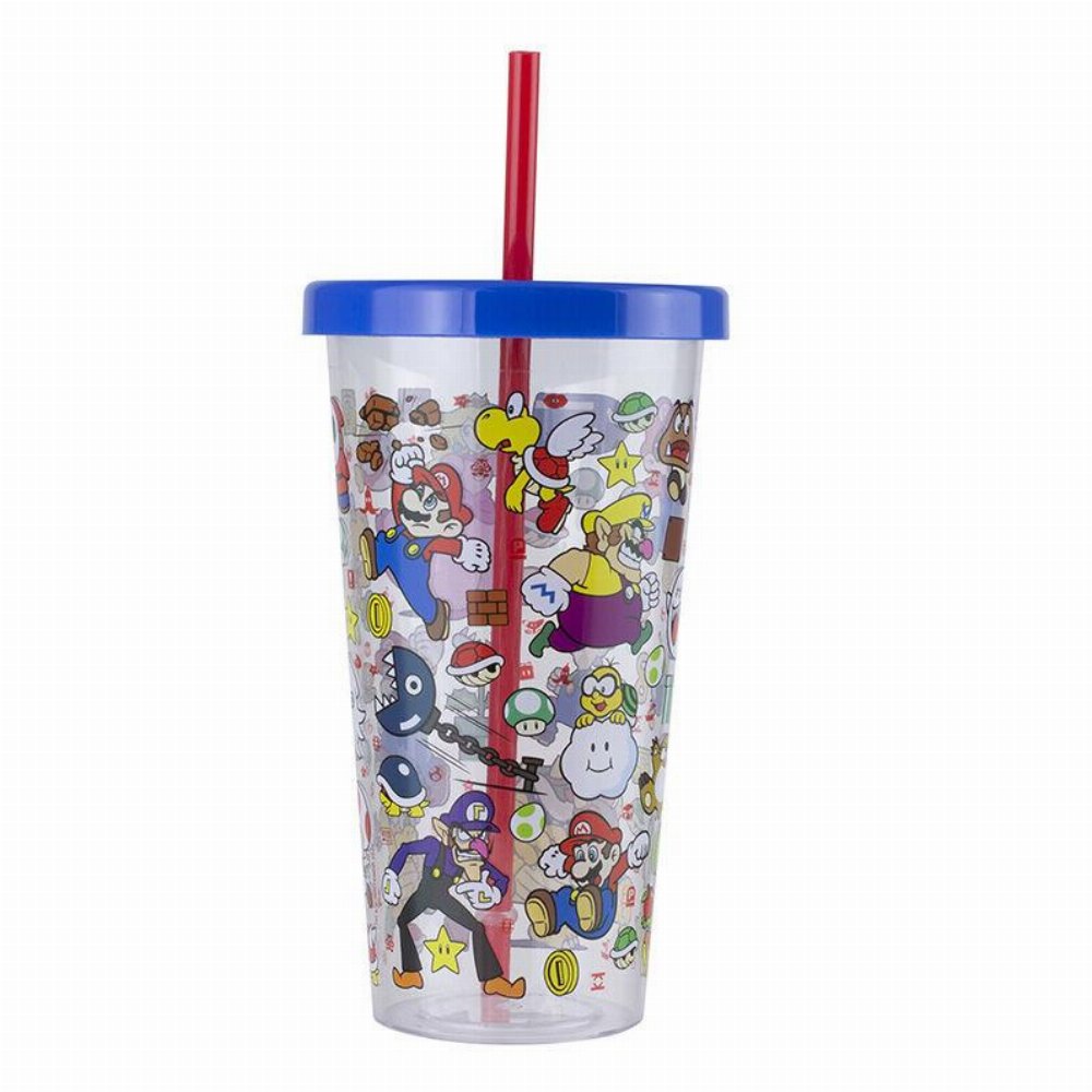 Super Mario – Tumbler with Straw Ποτήρι (470ml)