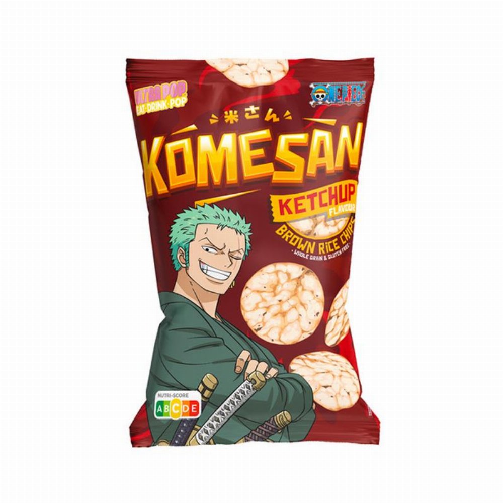 Komesan: One Piece – Zoro Ketchup Πατατάκια Ρυζιού (60g)