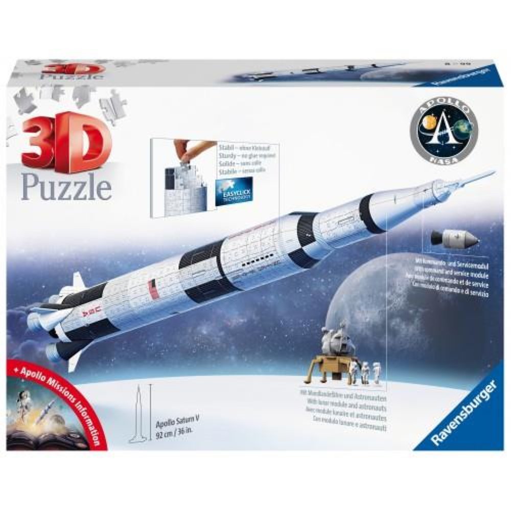 Παζλ 3D 432 κομμάτια – Πύραυλος Apollo Saturn V