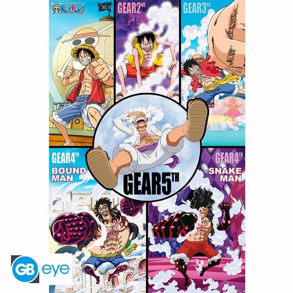 One Piece – Gears History Αυθεντική Αφίσα (92x61cm)