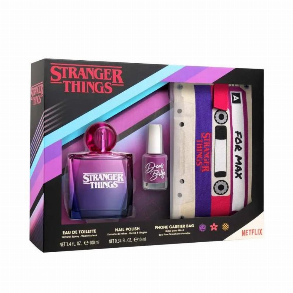 Stranger Things – Γυναικείο Σετ Δώρου (Άρωμα, Βερνίκι Νυχιών, Θήκη Κινητού)
