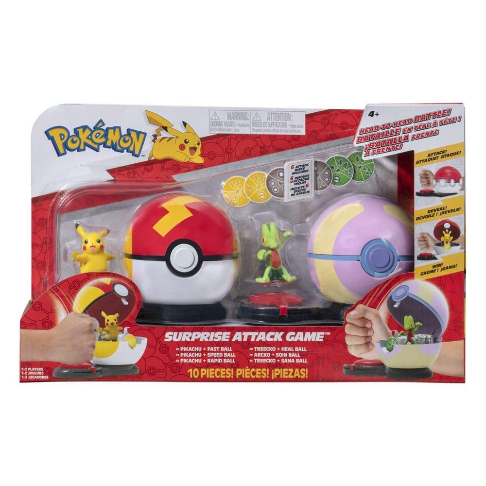 Pokemon – Pikachu with Fast Ball vs Treecko with Heal Ball Suprise Attack Φιγούρες