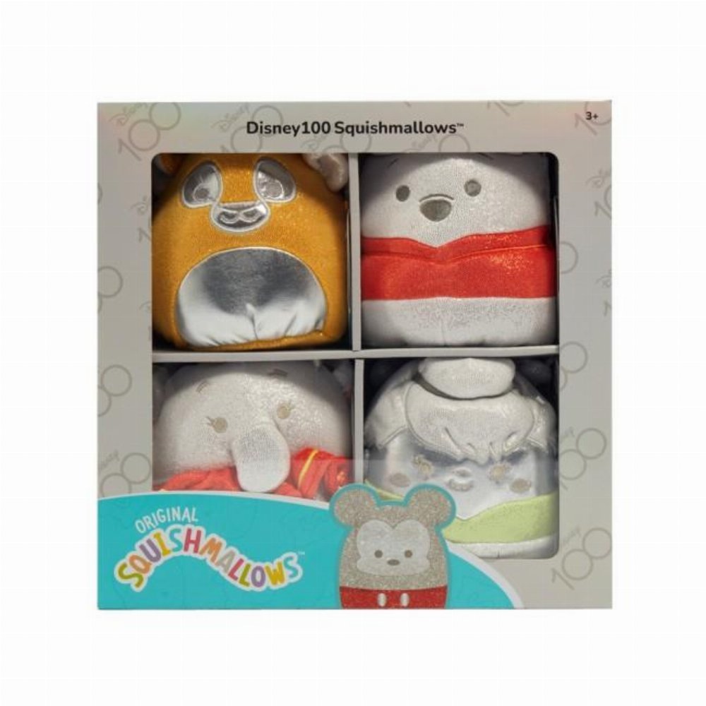 Squishmallows – Disney 100A 4-Pack Λούτρινα Φιγούρες (12cm)