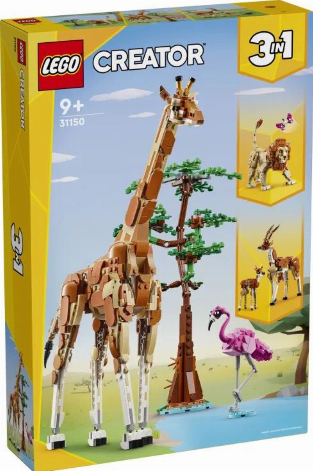 LEGO Creator – 3in1 Wild Safari Animals (31150)