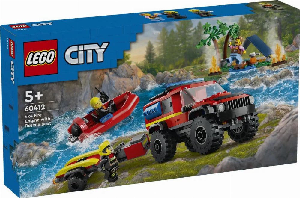 LEGO City – 4X4 Fire Truck With Rescue Boat (60412)