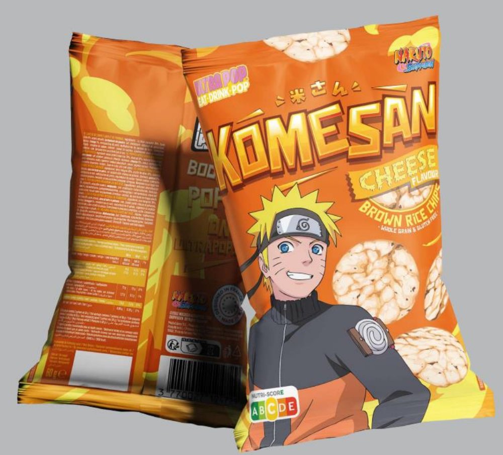 Πατατάκια Ρυζιού Komesan: Naruto Shippuden – Cheese (60g)