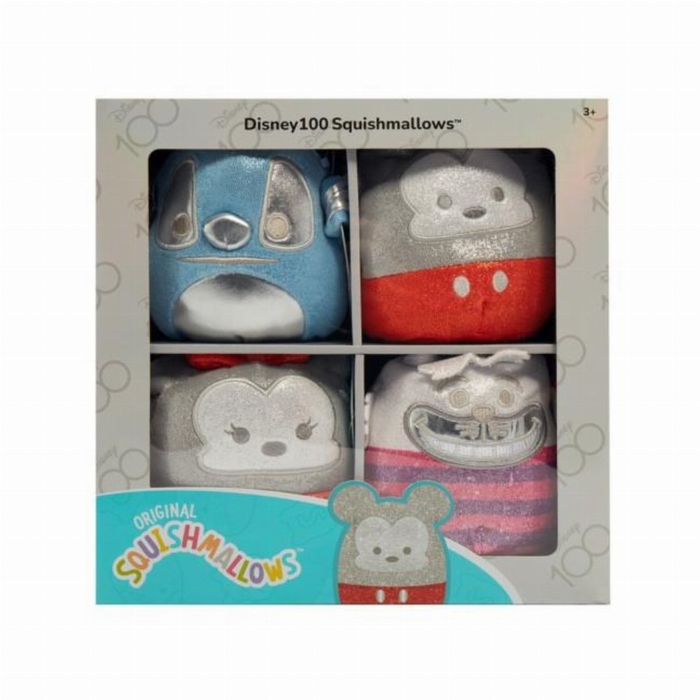 Squishmallows – Disney 100B 4-Pack Λούτρινα Φιγούρες (12cm)