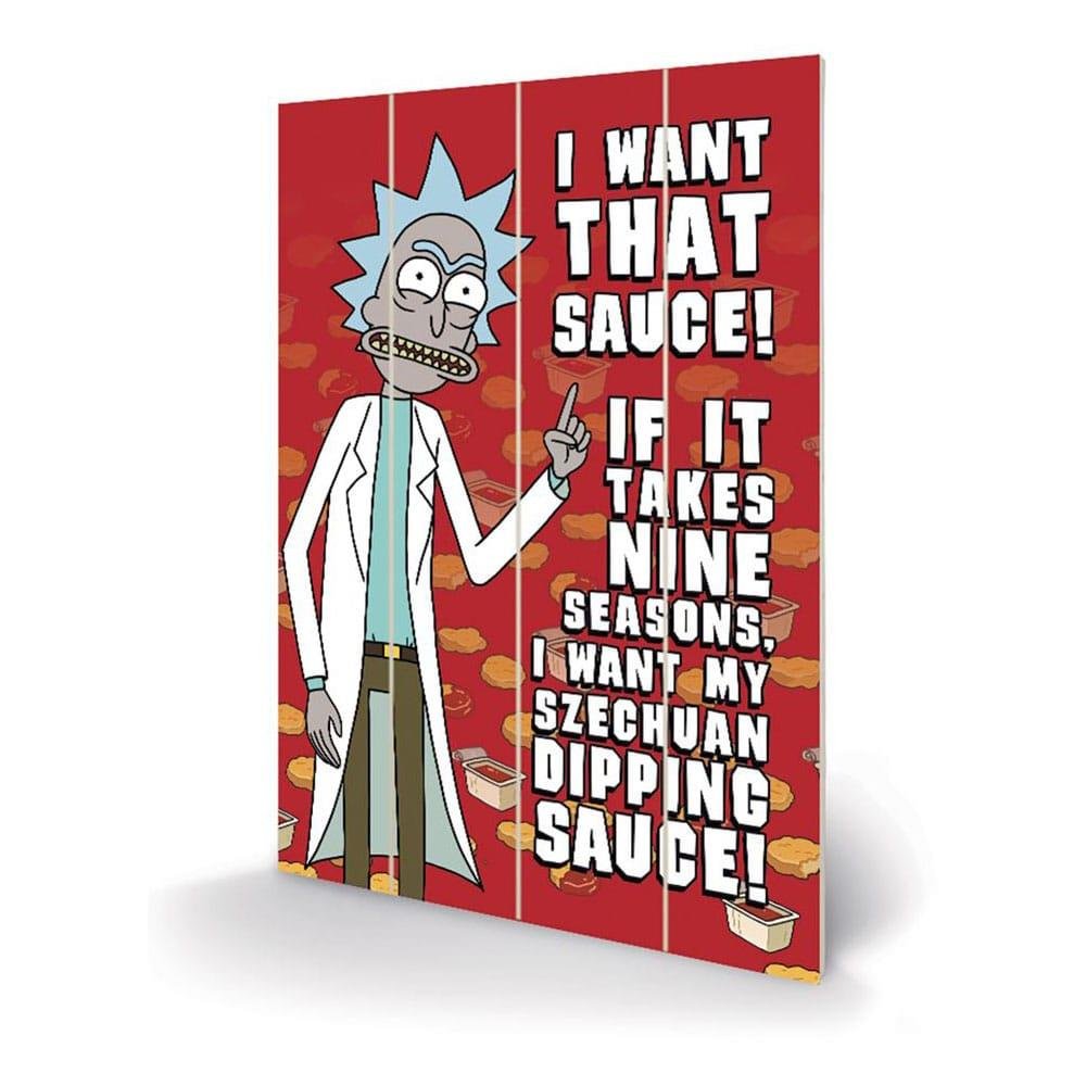 Rick and Morty – Szechuan Sauce Ξύλινο Κάδρο (40x59cm)