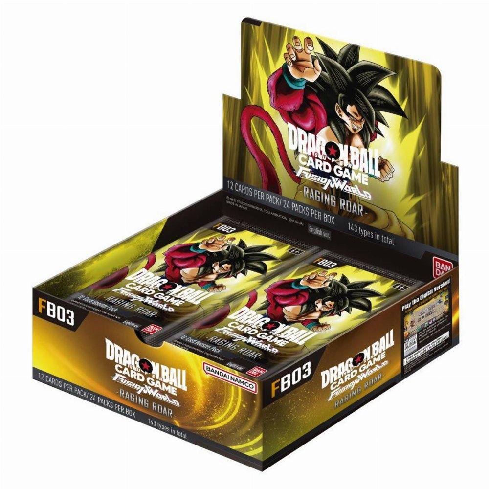 Dragon Ball Super Card Game – FB03 Fusion World: Raging Roar Booster Box (24 Packs)