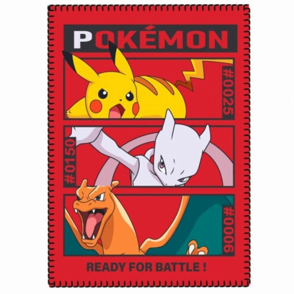 Pokemon – Pikachu, Charizard & Mewtwo Κουβέρτα (100x140cm)