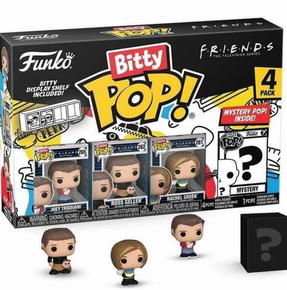 Funko Bitty POP! Τα Φιλαράκια – Joey Tribbiani, Ross Geller, Rachel Green & Chase Mystery 4-Pack Φιγούρες