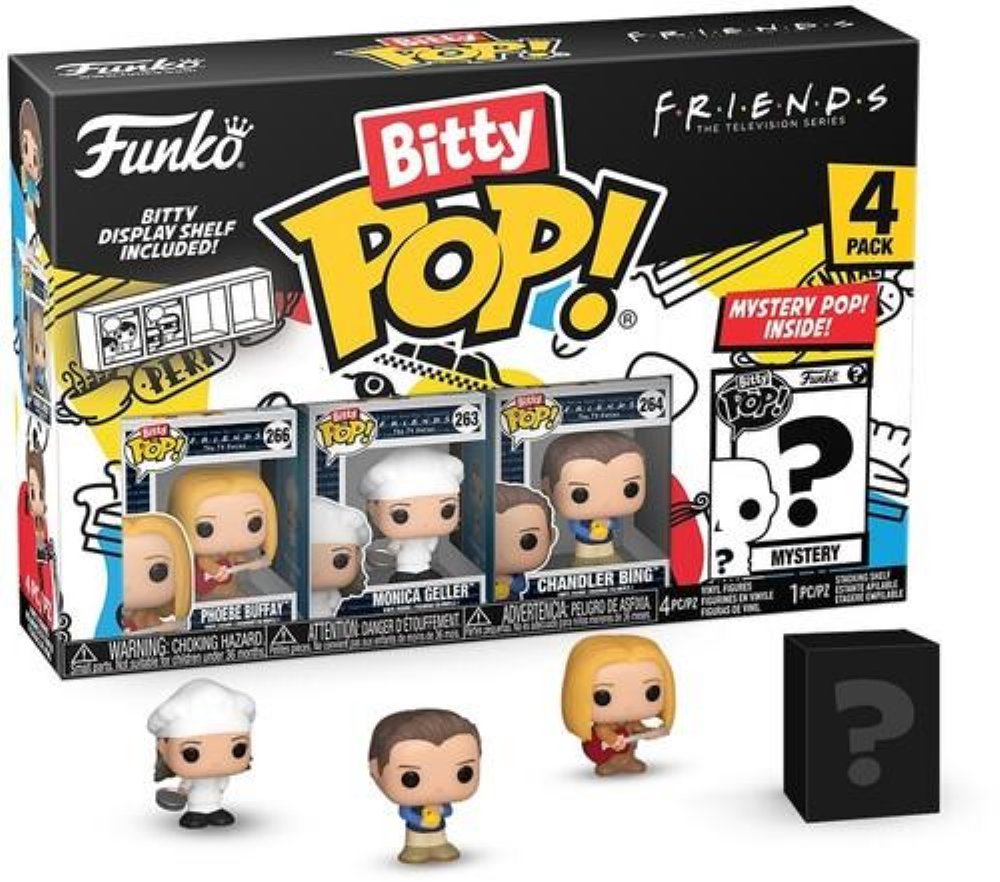 Funko Bitty POP! Τα Φιλαράκια – Phoebe Buffay, Monica Geller, Chandler Bing & Chase Mystery 4-Pack Φιγούρες