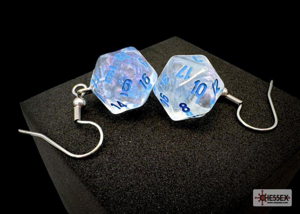 Chessex – Borealis Icicle Mini-Poly D20 Κρεμαστά Σκουλαρίκια