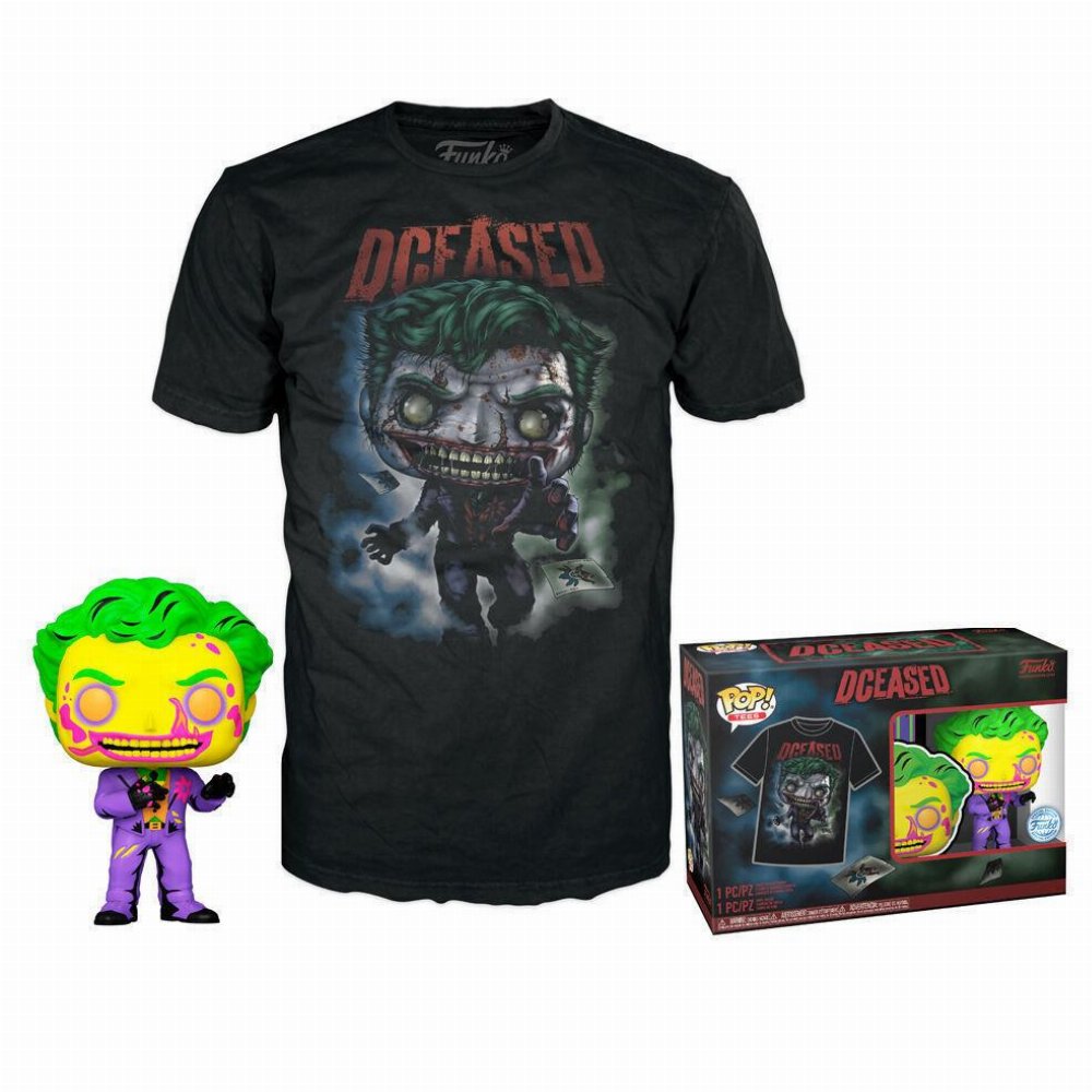Συλλεκτικό Funko Box: DC Comics: DCeased – The Joker (Black Light) POP! με T-Shirt (M)